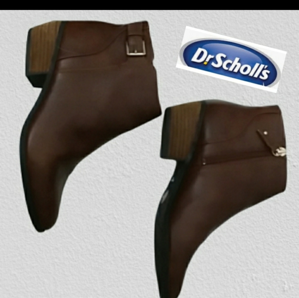 Dr. Scholl's boots Brown SZ.7 INSIDE ZIPPER NWOT